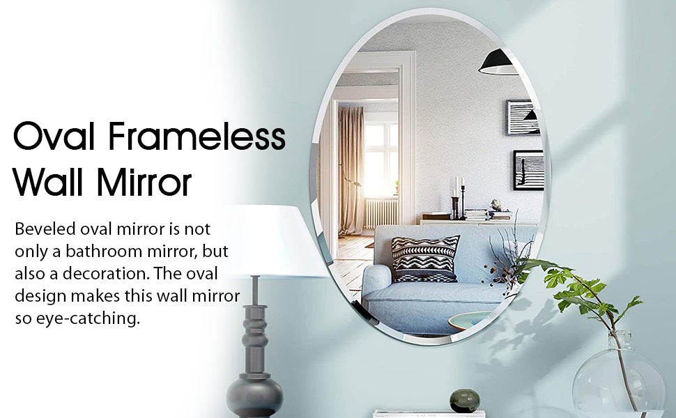 Combo of Oval Shape & Square Shape Mirror (Pack of 2)