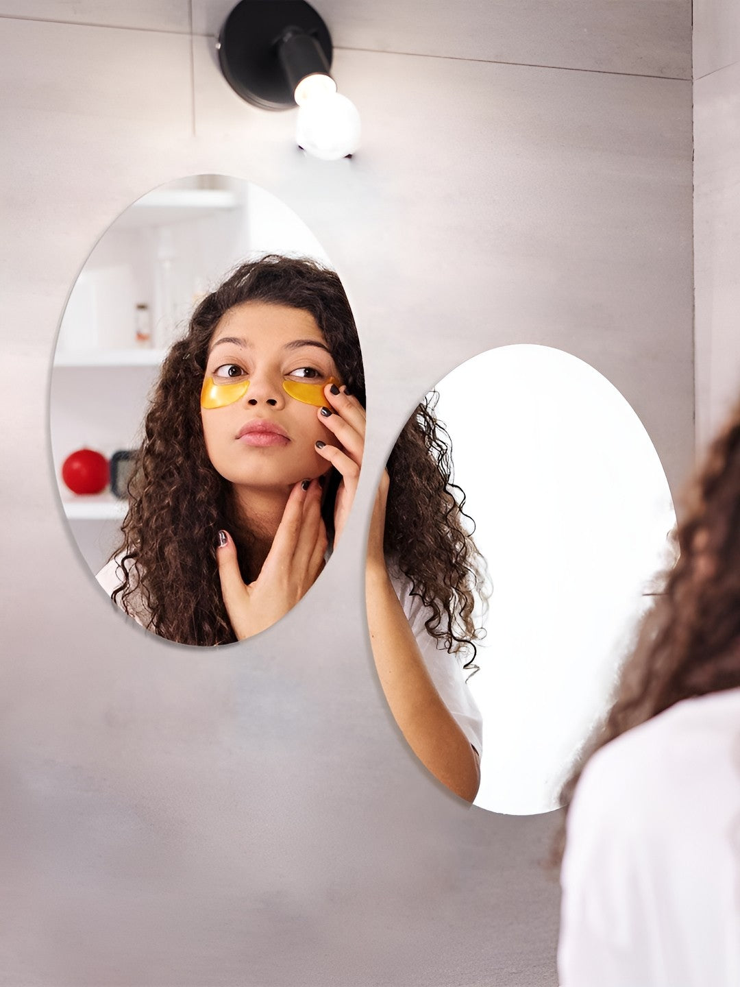 Combo of Oval Shape & Square Shape Mirror (Pack of 2)