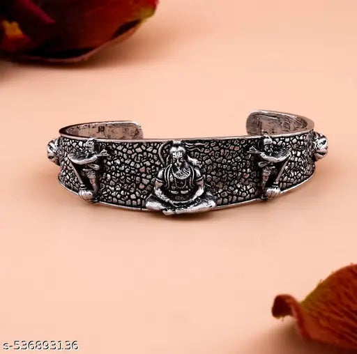 Sankatmochan Hanumanji Kada Bracelet | Silver Plated