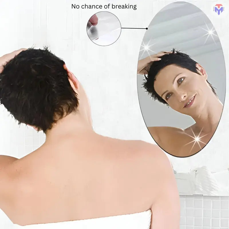 Combo of Oval Shape & Square Shape Mirror (Pack of 2) - Trevia Mart