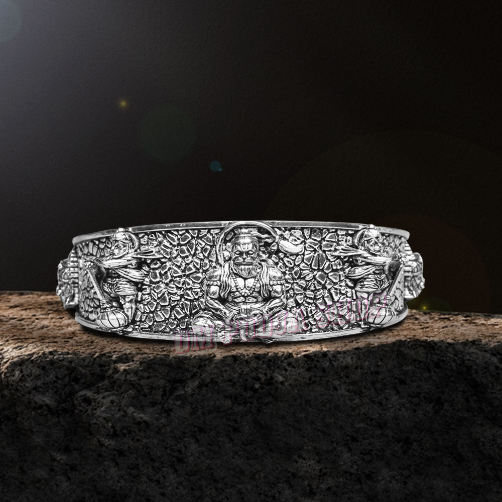 Sankatmochan Hanumanji Kada Bracelet | Silver Plated