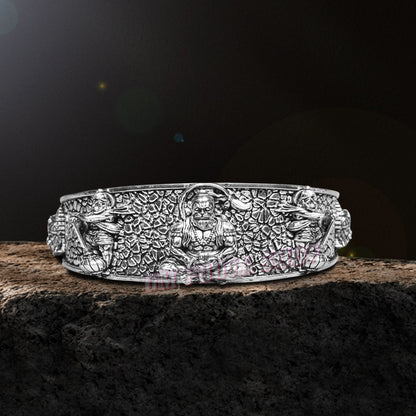 Sankatmochan Hanumanji Kada Bracelet | Silver Plated