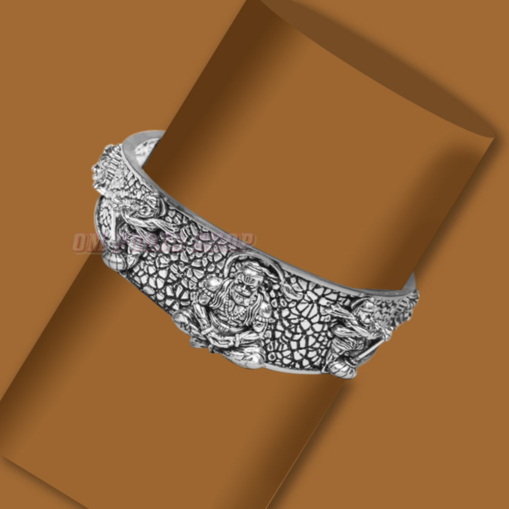 Sankatmochan Hanumanji Kada Bracelet | Silver Plated